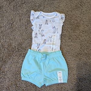 12m Disney Bambi short and shirt set